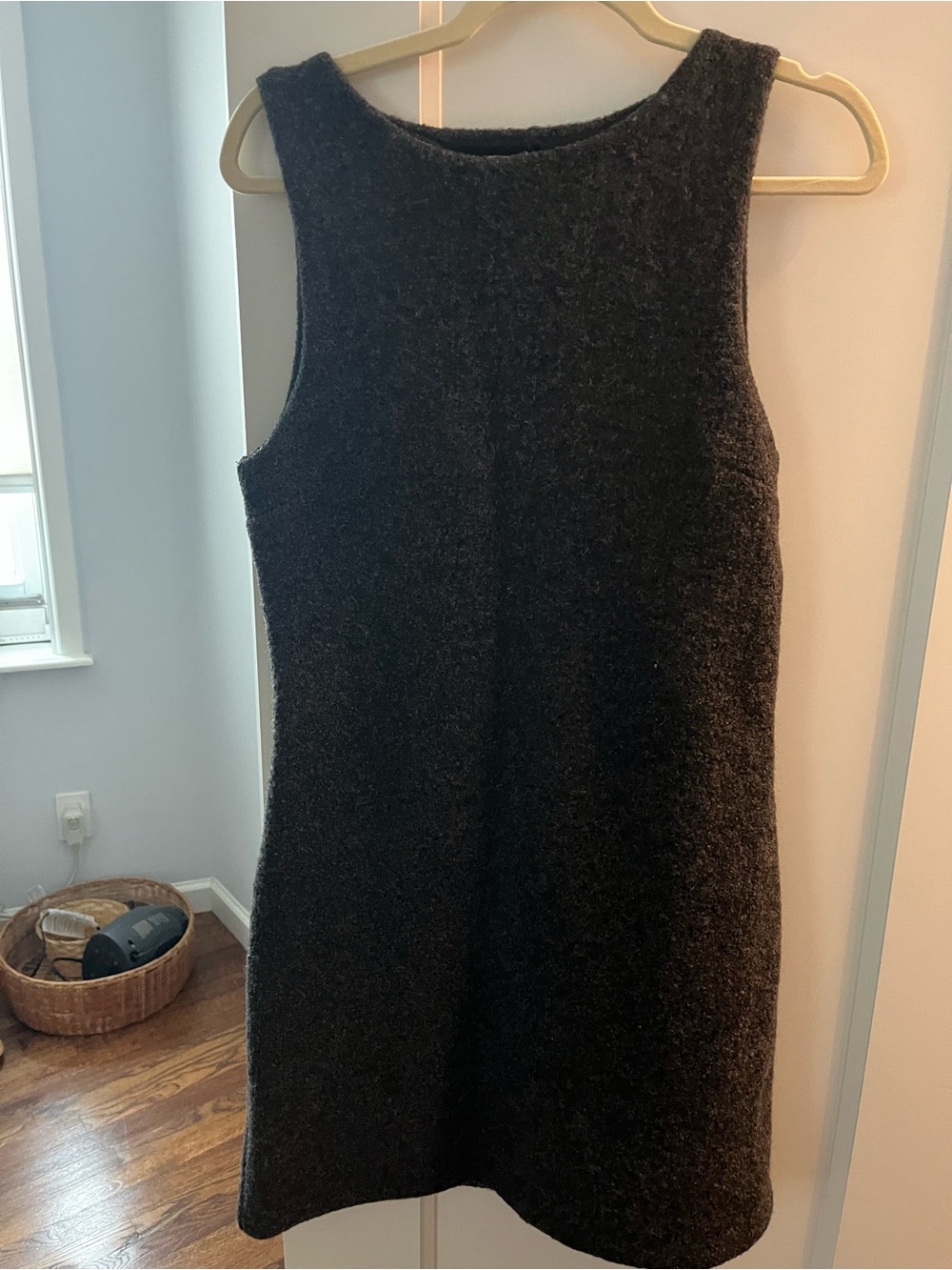J. Crew Sleeveless Mini Shift Dress in Charcoal